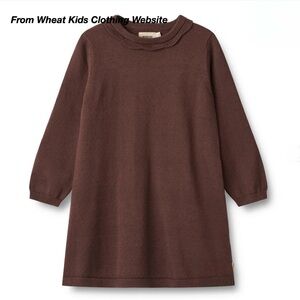 NWT: WHEAT NANNIE KNIT DRESS IN EGGPLANT (3Y)
